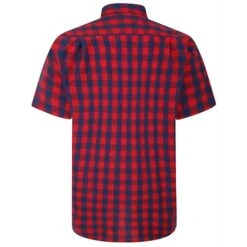 Bigdude Gingham Short Sleeve Shirt Red -Kenn Clothing Shop 105388d5 bd23ss07 03 2