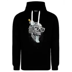 Kenn Clothing Shop 13 Bigdude Comic Skull Print Hoody Black