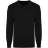 Bigdude Plain V Neck Knitted Jumper Black -Kenn Clothing Shop 1aff2c06 v neck20jumper black 1