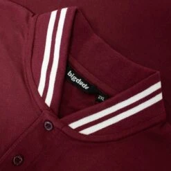 Bigdude Grandad Tipped Collar Polo Shirt Burgundy -Kenn Clothing Shop 1b3c366e img 7517