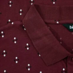 Bigdude Geometric Print Polo Shirt Burgundy -Kenn Clothing Shop 1be45f38 img 8671