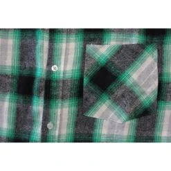 Bigdude Summer Long Sleeve Flannel Shirt Green -Kenn Clothing Shop 22b2f3b1 bd23ls01 13 1