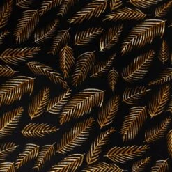 Bigdude Leaf Print Long Sleeve Poplin Shirt Black -Kenn Clothing Shop 2441d227 img 8736