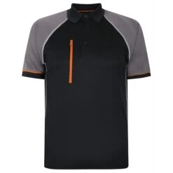Bigdude Workwear Polo Shirt Black/Charcoal