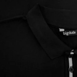 Bigdude Contrast Stripe Placket With Tipped Cuff Polo Shirt Black -Kenn Clothing Shop 3082d0fb img 8457