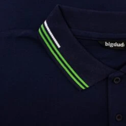 Bigdude Designer Tipped Polo Shirt Navy -Kenn Clothing Shop 3196b1d2 img 8375