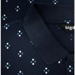 Bigdude Geometric Print Polo Shirt Navy -Kenn Clothing Shop 32ac7906 navy20polo201