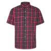 Bigdude Short Sleeve Check Shirt Magenta -Kenn Clothing Shop 3b202760 bd23ss10 05 1201