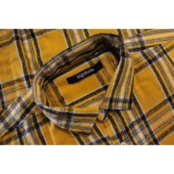 Bigdude Summer Long Sleeve Flannel Shirt Yellow -Kenn Clothing Shop 4160884c bd23ls01 21