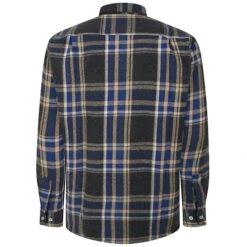 Bigdude Long Sleeve Check Flannel Shirt Royal Blue -Kenn Clothing Shop 445c7f6a bd23ls04 01 2