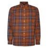 Bigdude Button Down Long Sleeve Check Shirt Light Brown -Kenn Clothing Shop 454ece28 bd23ls19 01 1