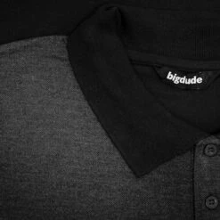 Bigdude Colour Block Polo Shirt Black -Kenn Clothing Shop 538712a0 img 8098