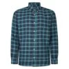 Bigdude Button Down Long Sleeve Check Shirt Turquoise -Kenn Clothing Shop 5ab22915 bd23ls19 04 1