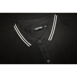 Bigdude Tipped Polo Shirt Black -Kenn Clothing Shop 5bfca722 bd20tp01 01 black