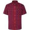 Bigdude Gingham Short Sleeve Shirt Red -Kenn Clothing Shop 5cb8c2c2 bd23ss07 03 1