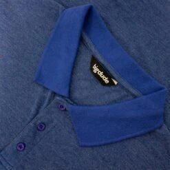 Bigdude Buttoned Pocket Polo Shirt Royal Blue Marl -Kenn Clothing Shop 60675c68 img 8694