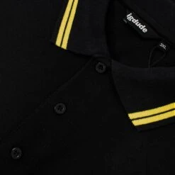 Bigdude Tipped Polo Shirt Black/Yellow -Kenn Clothing Shop 60c223a0 img 8214