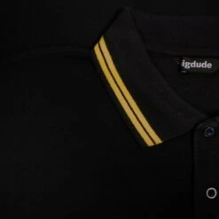 Bigdude Tipped Polo Shirt Black/Yellow -Kenn Clothing Shop 6c0885f1 img 8217