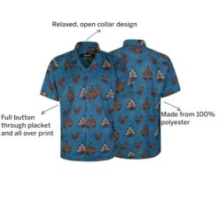 Bigdude Relaxed Collar Peacock Print Short Sleeve Shirt Denim -Kenn Clothing Shop 6e8aa0ad 19