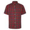 Bigdude Button Down Short Sleeve Check Shirt Red -Kenn Clothing Shop 6e8d2bc8 bd23ss09 04 1