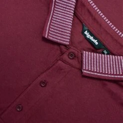 Bigdude Jacquard Collar Polo Shirt Burgundy -Kenn Clothing Shop 6faab410 img 8202