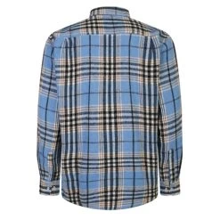 Bigdude Summer Long Sleeve Flannel Shirt Blue -Kenn Clothing Shop 7098ebc7 bd23ls01 20 blue 2