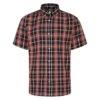 Bigdude Button Down Short Sleeve Check Shirt Brown -Kenn Clothing Shop 7672ed49 bd23ss09 03 1