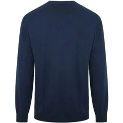 Bigdude Plain V Neck Knitted Jumper Navy -Kenn Clothing Shop 773c7c04 v neck20jumper navy 2
