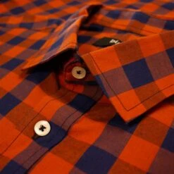 Bigdude Gingham Short Sleeve Shirt Orange -Kenn Clothing Shop 7dd2f120 img 8831