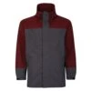 Bigdude Contrast Panel Showerproof Hooded Jacket Burgundy/Charcoal -Kenn Clothing Shop 7e42583e bd22jck01 10 burgundy charcoal 1