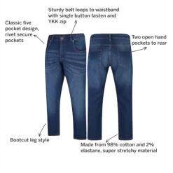 Bigdude Bootcut Stretch Jeans Dark Wash -Kenn Clothing Shop 84fb8c73 13