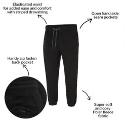 Bigdude Polar Fleece Joggers Black -Kenn Clothing Shop 8582f484 bd23j0720black