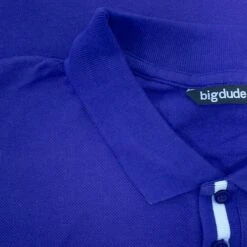 Bigdude Contrast Stripe Placket With Tipped Cuff Polo Shirt Cobalt -Kenn Clothing Shop 85a4e717 img 8448