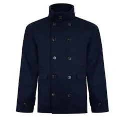 Bigdude Double Breasted Coat Navy