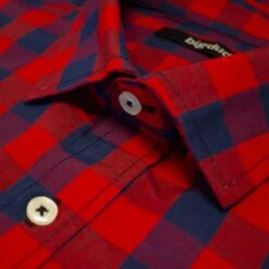 Bigdude Gingham Long Sleeve Shirt Red -Kenn Clothing Shop 8af72791 img 8812