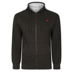 Bigdude Sherpa Lined Zip Hoody Charcoal
