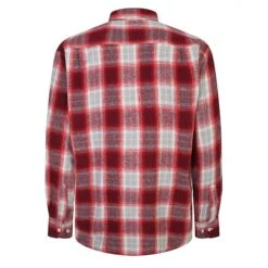 Bigdude Summer Long Sleeve Flannel Shirt Red -Kenn Clothing Shop 96c9447f bd23ls01 22 red 2