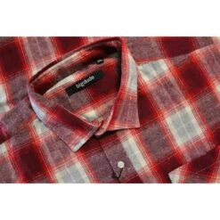 Bigdude Summer Long Sleeve Flannel Shirt Red -Kenn Clothing Shop 9c5a3e6b bd23ls01 22
