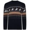 Bigdude Fair Isle Christmas Jumper Navy -Kenn Clothing Shop a2893262 bd23jmp06 02 1