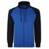 Bigdude Contrast Raglan Full Zip Hoody Royal Blue/Navy -Kenn Clothing Shop a32a7082 ziphoody blue 1