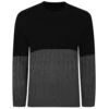 Bigdude Cable Knit Colour Block Jumper Black/Charcoal -Kenn Clothing Shop a5b30a09 bd23jmp05 01 1