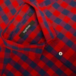 Bigdude Gingham Long Sleeve Shirt Red -Kenn Clothing Shop a6025b1e img 8811