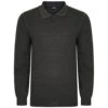 Bigdude Long Sleeve Polo Shirt Charcoal Marl -Kenn Clothing Shop a7f67d99 bd21poj 07 grey 1 1
