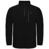 Bigdude 1/4 Zip Fleece Pullover Black -Kenn Clothing Shop a85528a4 fleece zip neck pullover front black202