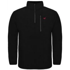 Kenn Clothing Shop 27 Bigdude 1/4 Zip Fleece Pullover Black