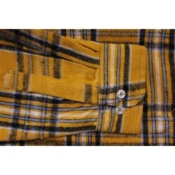 Bigdude Summer Long Sleeve Flannel Shirt Yellow -Kenn Clothing Shop a9a0359b bd23ls01 21 1