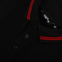 Bigdude Tipped Polo Shirt Black/Red -Kenn Clothing Shop ac4f76a5 img 8219