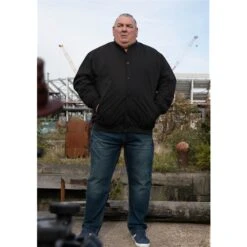 Bigdude Button Up Baseball Jacket Black -Kenn Clothing Shop ae63538e dsc07317