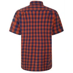 Bigdude Gingham Short Sleeve Shirt Orange -Kenn Clothing Shop b1ae4070 bd23ss07 01 2