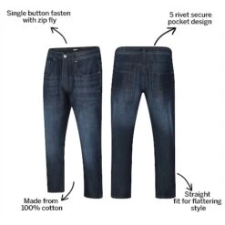 Bigdude Non-Stretch Straight Fit Jeans Raw Wash -Kenn Clothing Shop b457c5b6 bd23js0820dark
